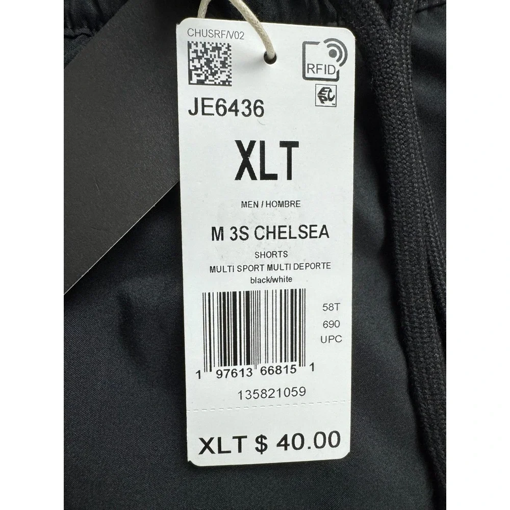 Adidas Mens XLT Black White Chelsea Multi Sport Athletic Shorts New With Tags‎